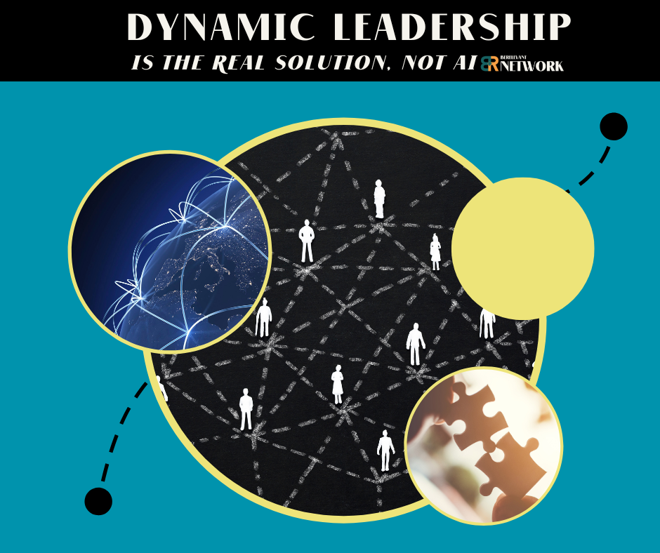 An image illustrating that leadership isn't static, but a dynamic process